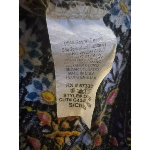 Gilli Solgee Halter Multicolor Boho Floral Print Rayon Blend Maxi Dress Size S - Picture 4 of 6